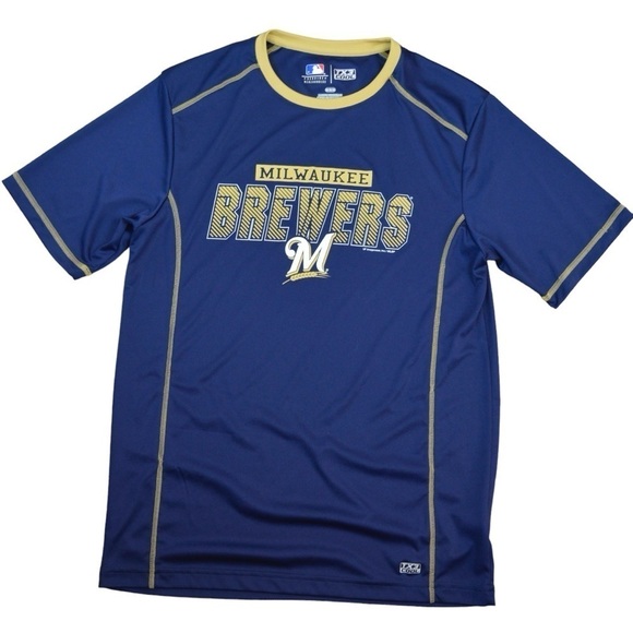 Milwaukee Brewers Baseball TX3 Cool Crew Neck Performance T-Shirt, Medium - Picture 1 of 10